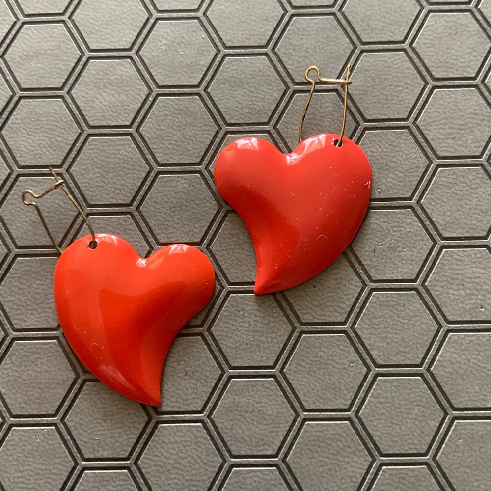 Vintage heart earrings